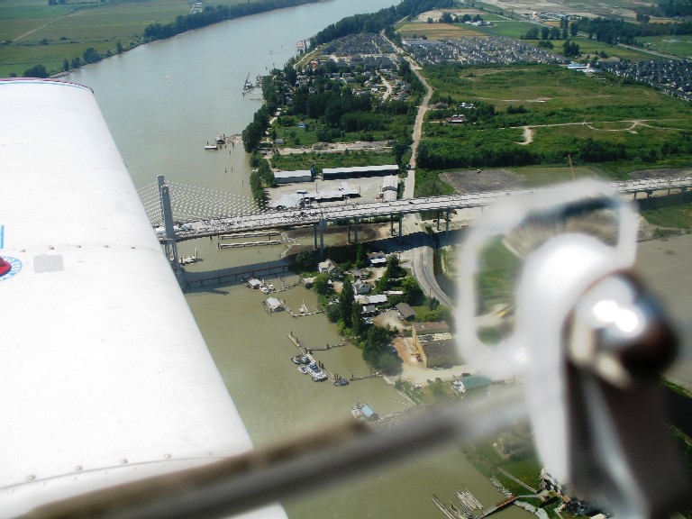 Golden Ears Bridge.  Langley Flying School.